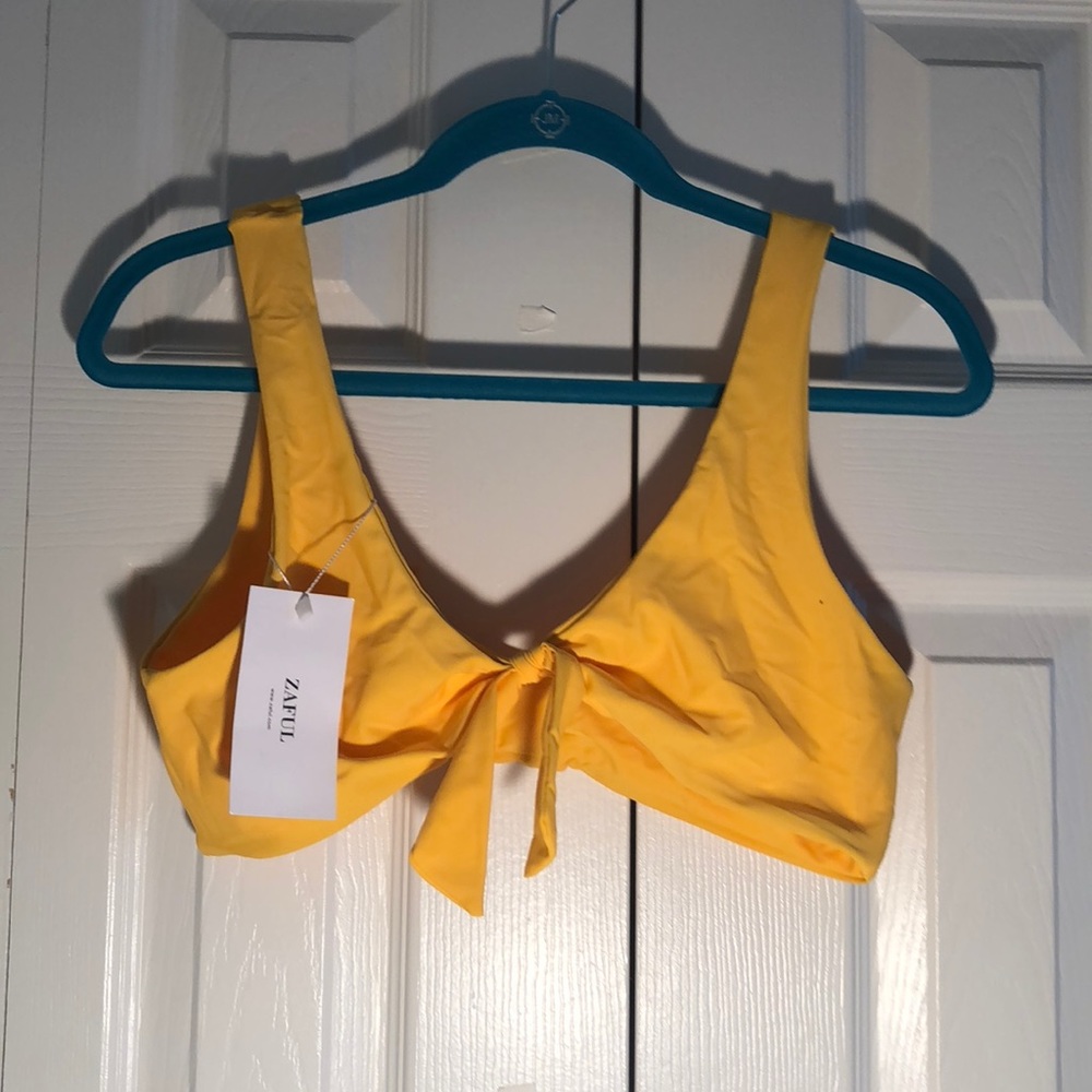yellow zaful swim top